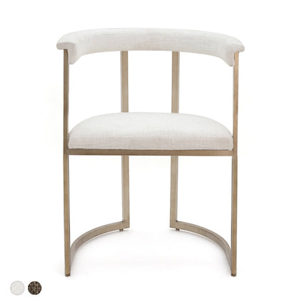 Dino Dining Chair with Upholstered Arms - Natural Linen