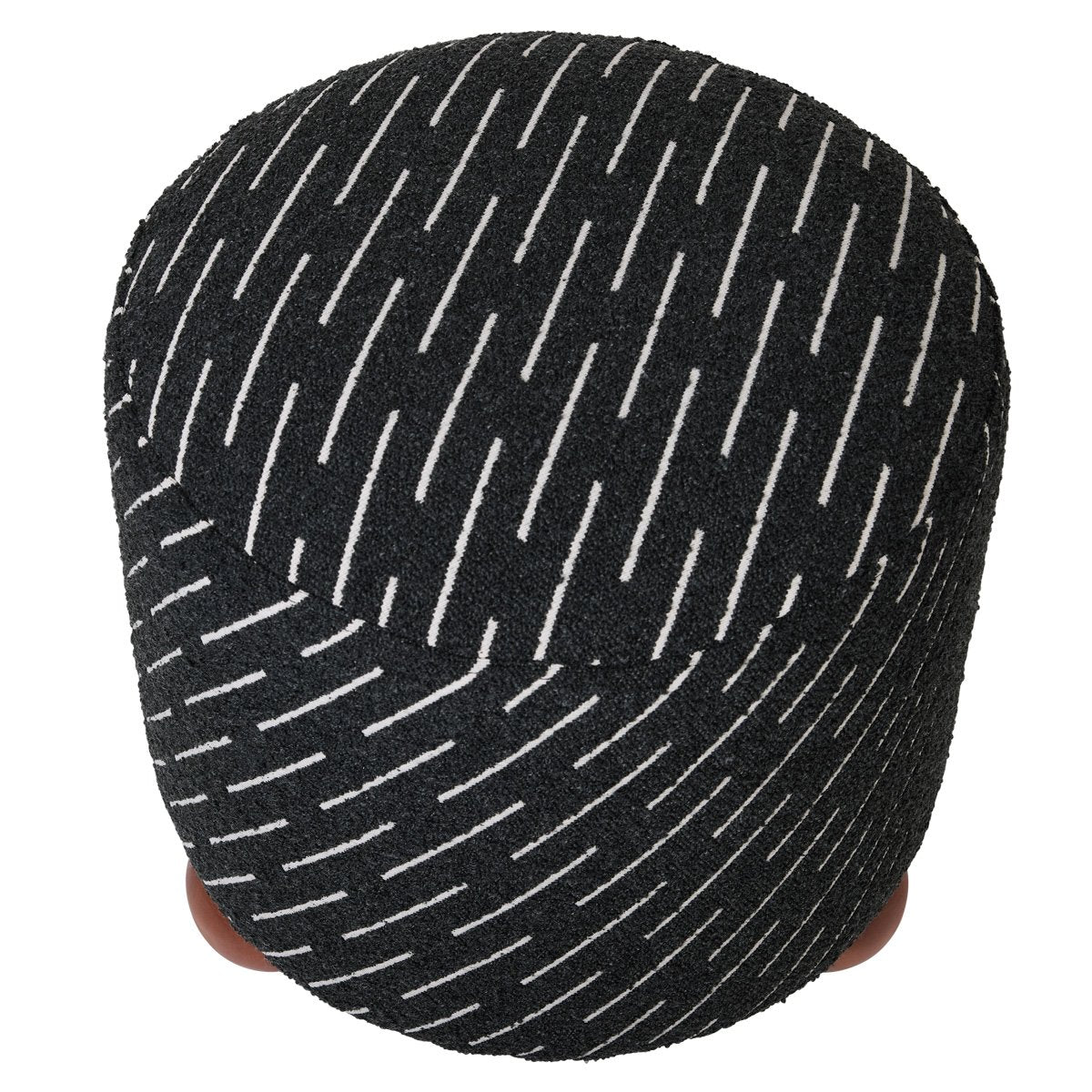 Orta Stool - Black Jacquard