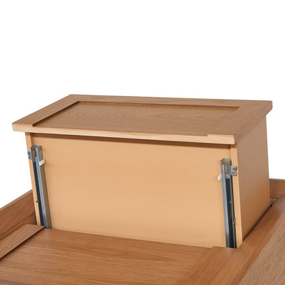 Balmain 60x65cm Tall Bedside Table - Natural Oak