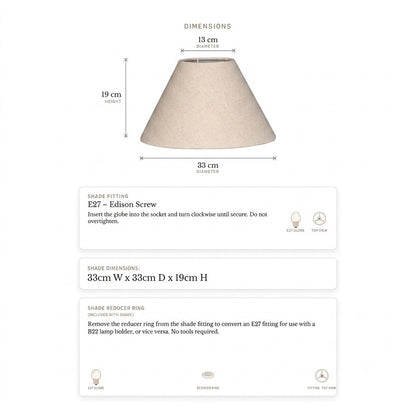 Messina Empire Shade - Small Natural - Bulk Buy Qty 5
