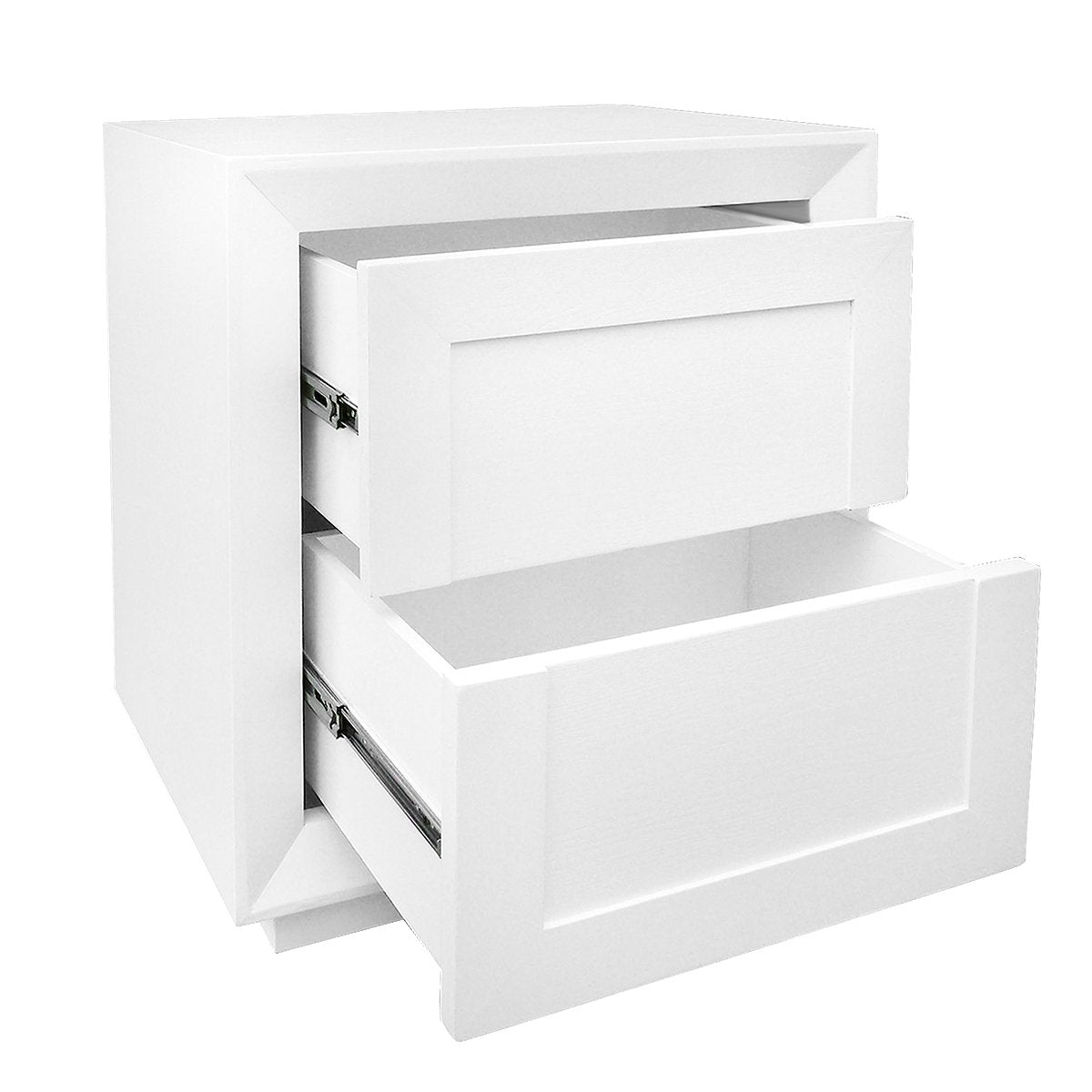 Balmain 60x65cm Tall Bedside Table - White