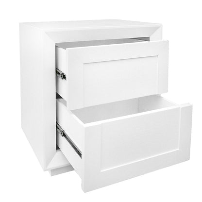 Balmain 60x65cm Tall Bedside Table - White