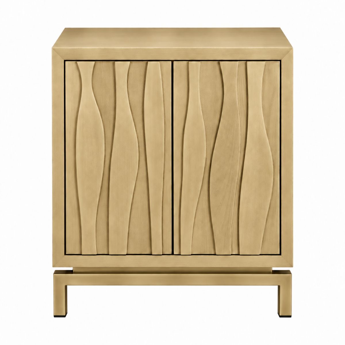 Ari 60x65cm Bedside Table - Antique Gold - OUTLET NSW
