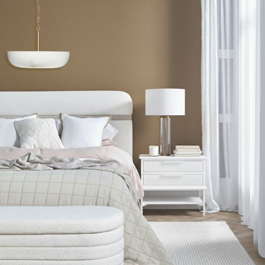 Aimee Large All White Bedside Table Set of 2