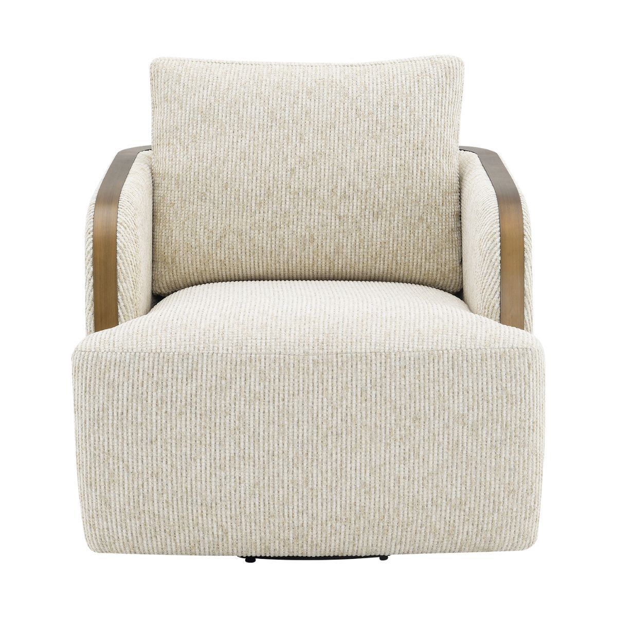 Compton Swivel Arm Chair - Brass/Off White