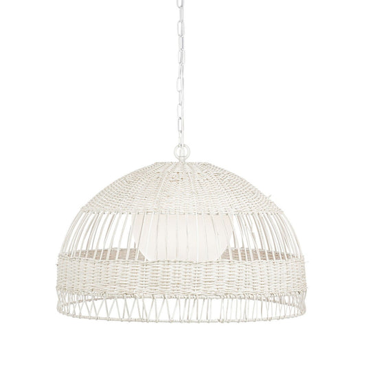 Fortaleza Rattan Pendant - Medium White