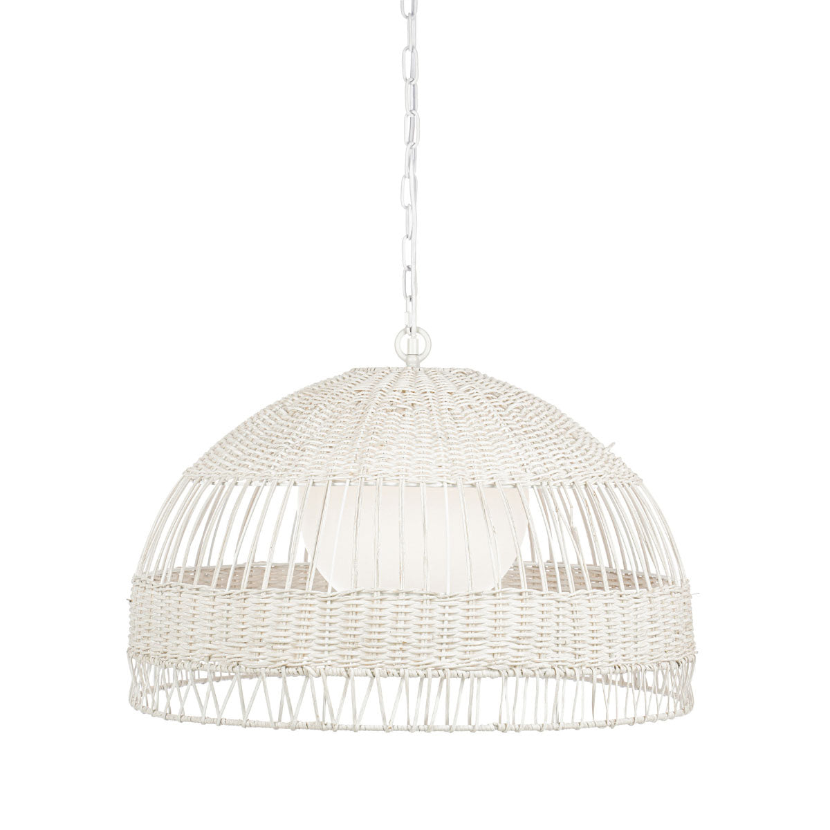 Fortaleza Rattan Pendant - Medium White