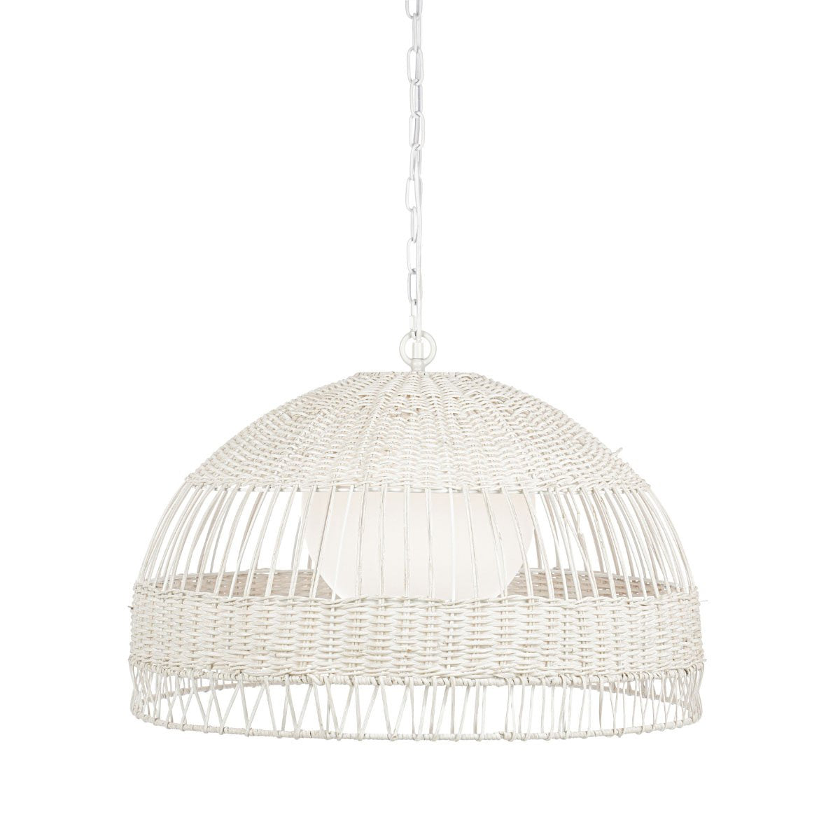 Fortaleza Rattan Pendant - Medium White
