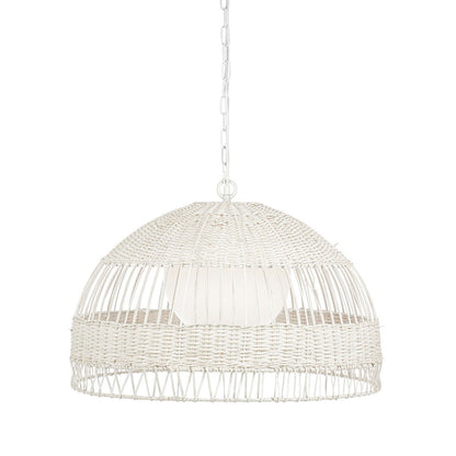 Fortaleza Rattan Pendant - Medium White