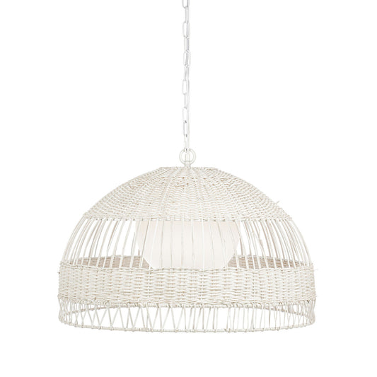 Fortaleza Rattan Pendant - Medium White