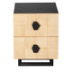 Alton Bedside Table - Small Natural and Black