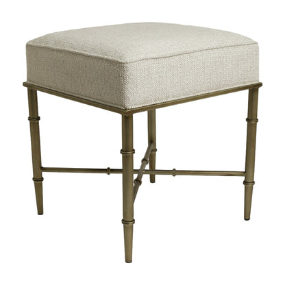 Hacienda Antique Gold Iron Stool  - Speckle Ecru – view 5