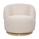 Tubby Swivel Arm Chair - Ivory Boucle