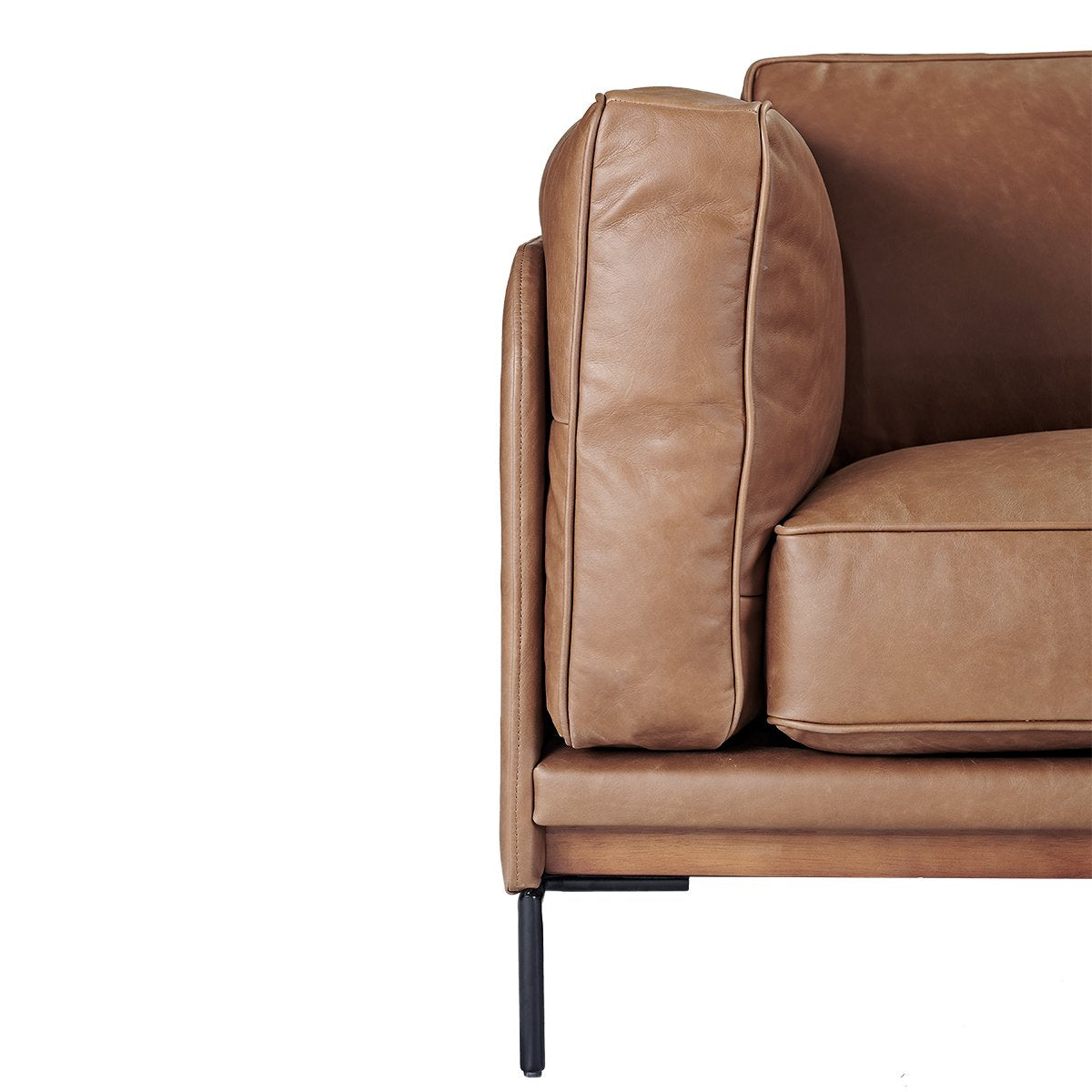 Keaton 2.5 Seater Sofa - Dark Brown Leather