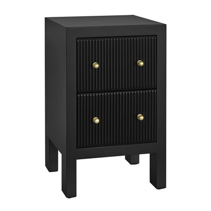 Ariana 40x65cm Bedside Table - Black