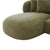 Greenwich 3 Seater Sofa w Left Chaise - Sage Chenille