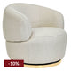 Tubby Swivel Arm Chair - Natural Linen