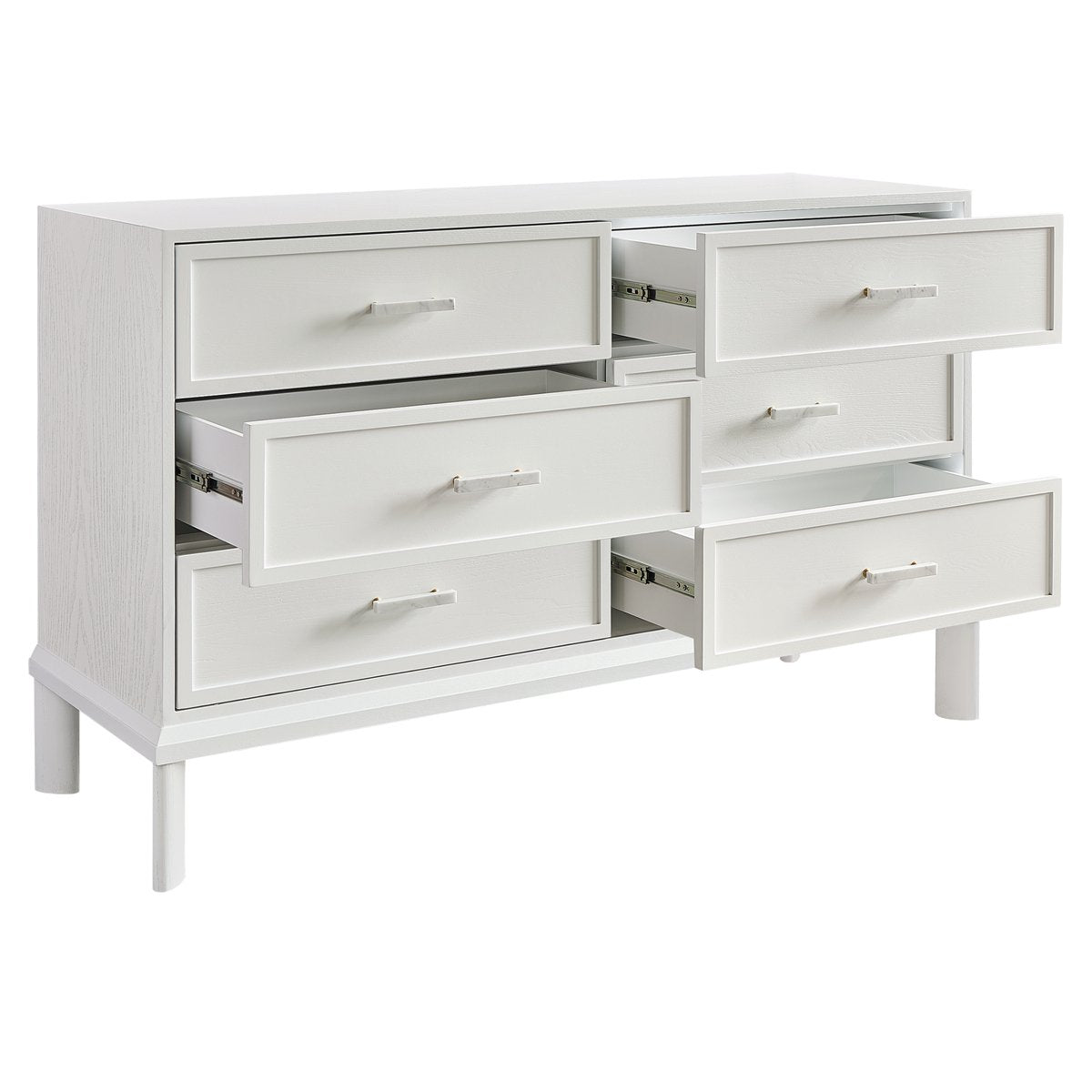 Jill 150cm 6 Drawer Chest - White