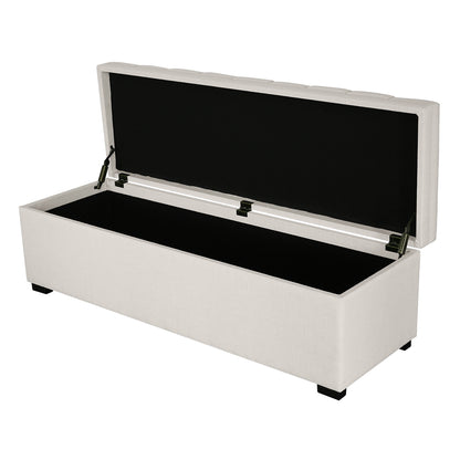 Soho Storage Bench Ottoman - Ecru