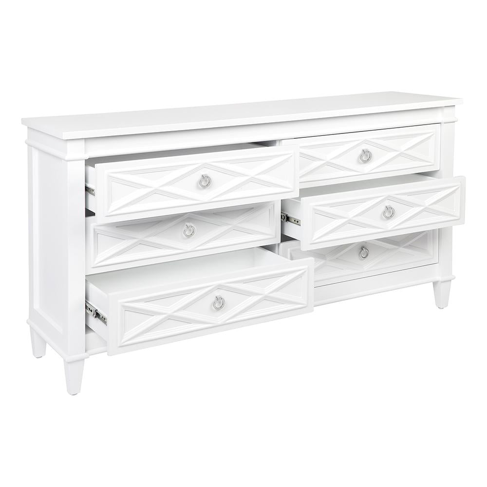 Plantation 6 Drawer Chest - White