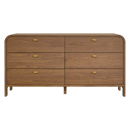 Chisholm 160cm 6 Drawer Chest - Walnut