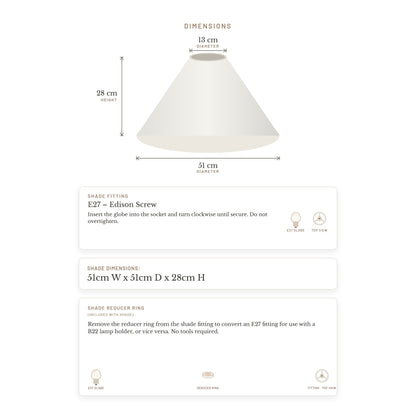 Messina Empire Shade - Large White - Bulk Buy Qty 5