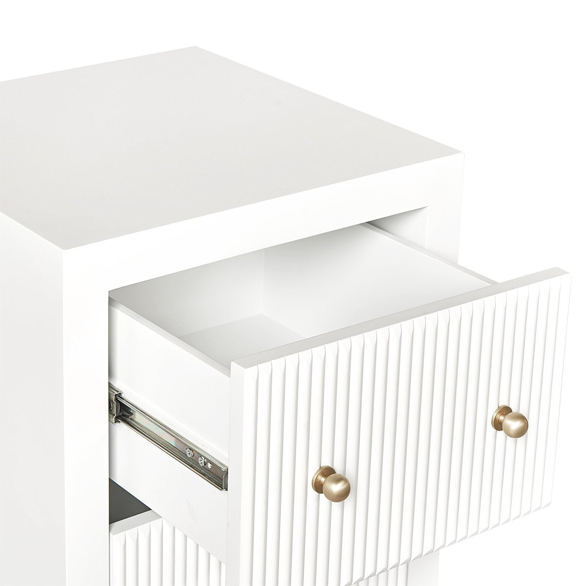 Ariana 40x65cm Bedside Table - White
