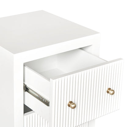 Ariana 40x65cm Bedside Table - White