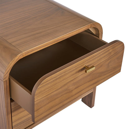 Chisholm 60x60cm Bedside Table - Walnut