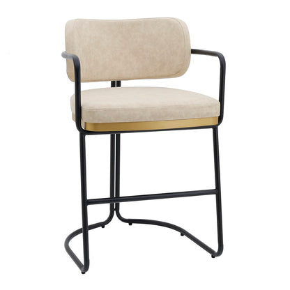 Charly Kitchen Stool – Beige Vegan Leather