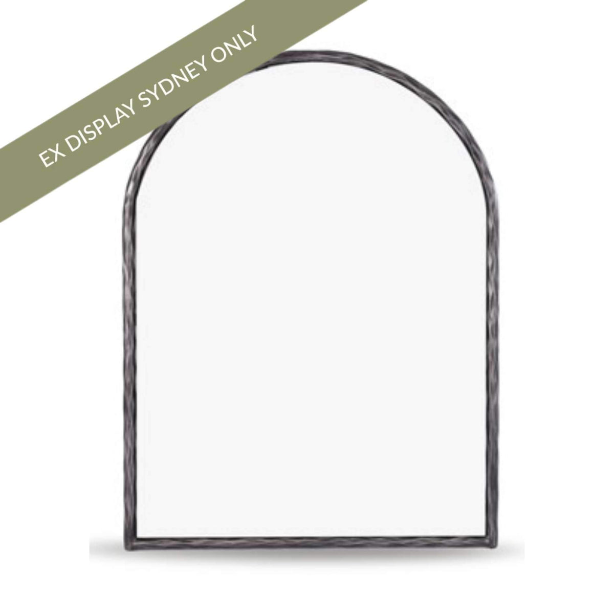 Heston 75x100cm Arch Wall Mirror - Pewter - OUTLET NSW