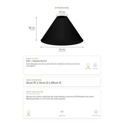 Messina Empire Shade - Large Black