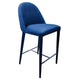 Dante Panelled Kitchen Stool - Navy Velvet - OUTLET VIC