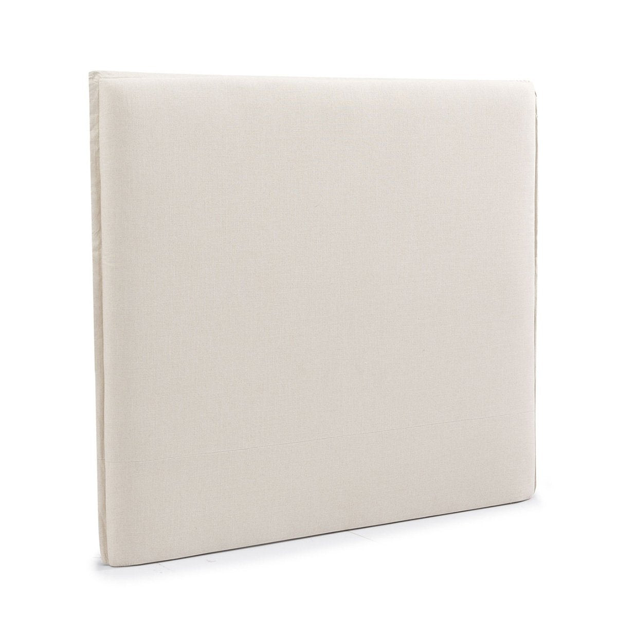Brighton Slip Cover Queen Bedhead w Valance - Natural Linen - OUTLET NSW