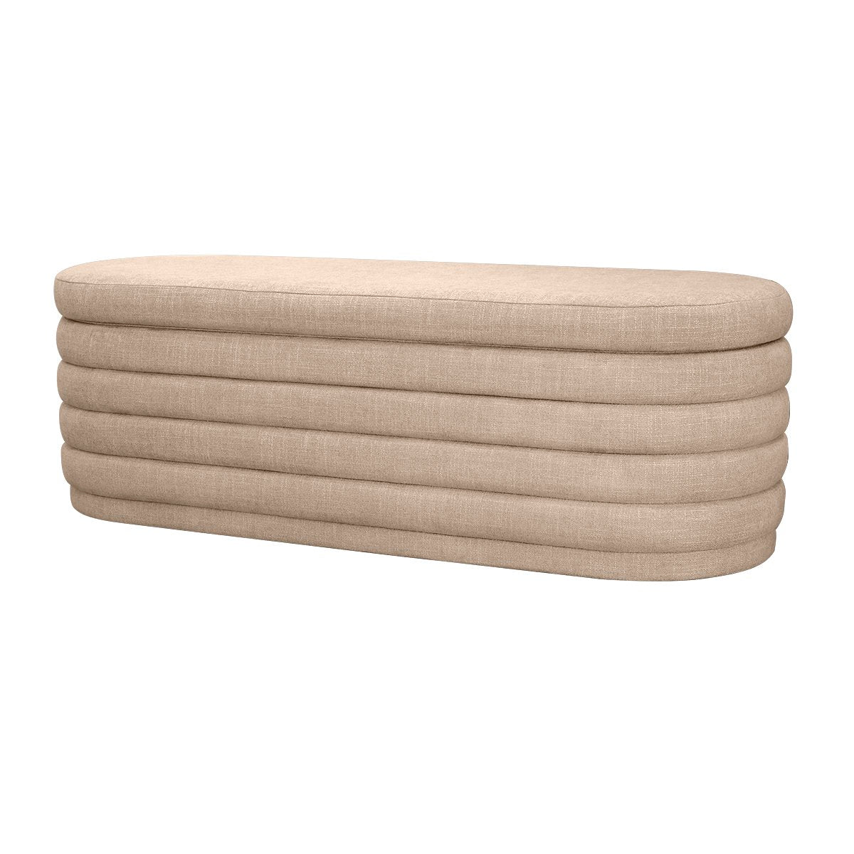 Demi Storage Bench Ottoman - Beige