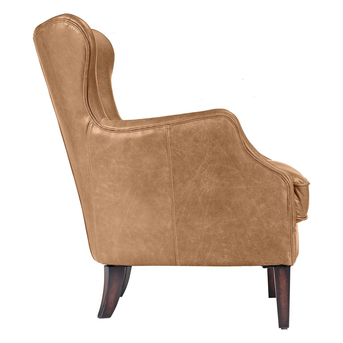 Marlon Arm Chair - Light Brown Leather