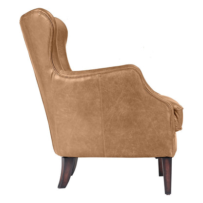 Marlon Arm Chair - Light Brown Leather