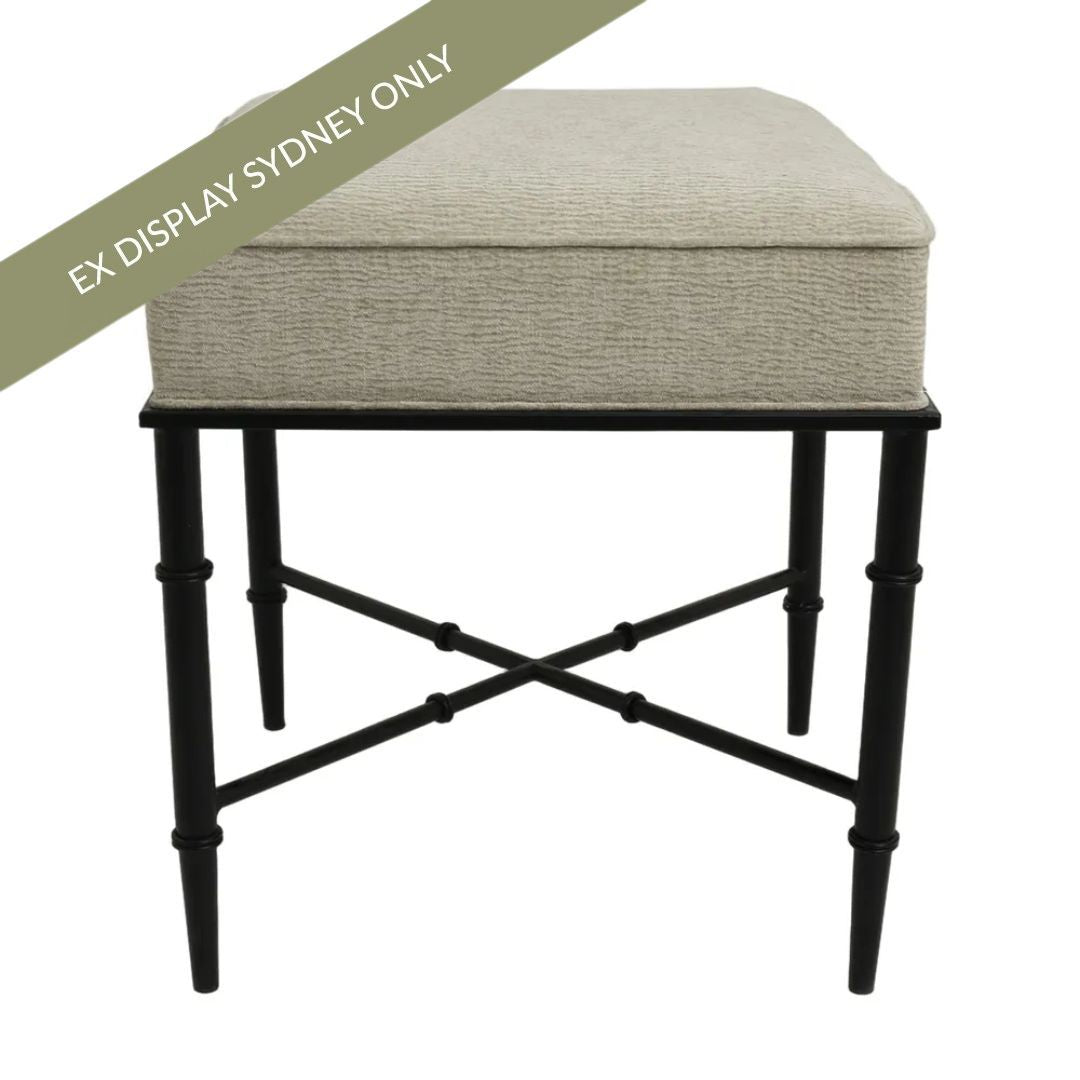 Hacienda Black Iron Stool - Wheat - OUTLET NSW