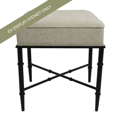 Hacienda Black Iron Stool - Wheat - OUTLET NSW