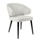 Harlow Black Dining Chair - Natural Linen