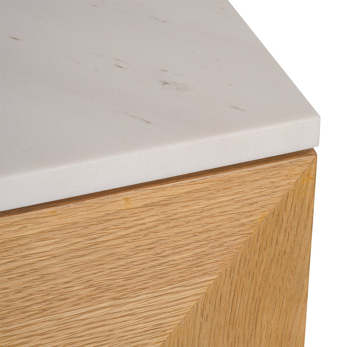 Benedict Natural Oak Buffet - White Marble