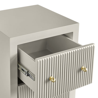 Ariana Bedside Table - Petite Grey