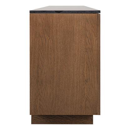 Benedict Walnut Buffet - Black Marble