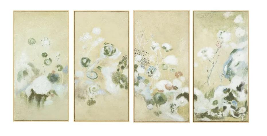 Trailing Garden Set of Four Canvas Paintings