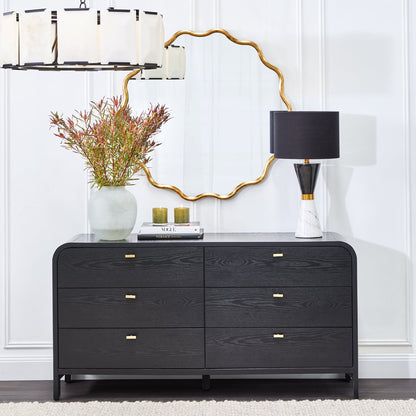 Chisholm 160cm 6 Drawer Chest - Black