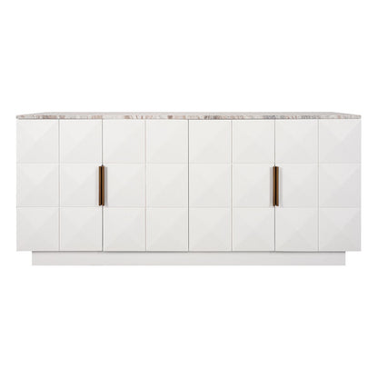 Benedict White Oak Buffet - River Brown Marble