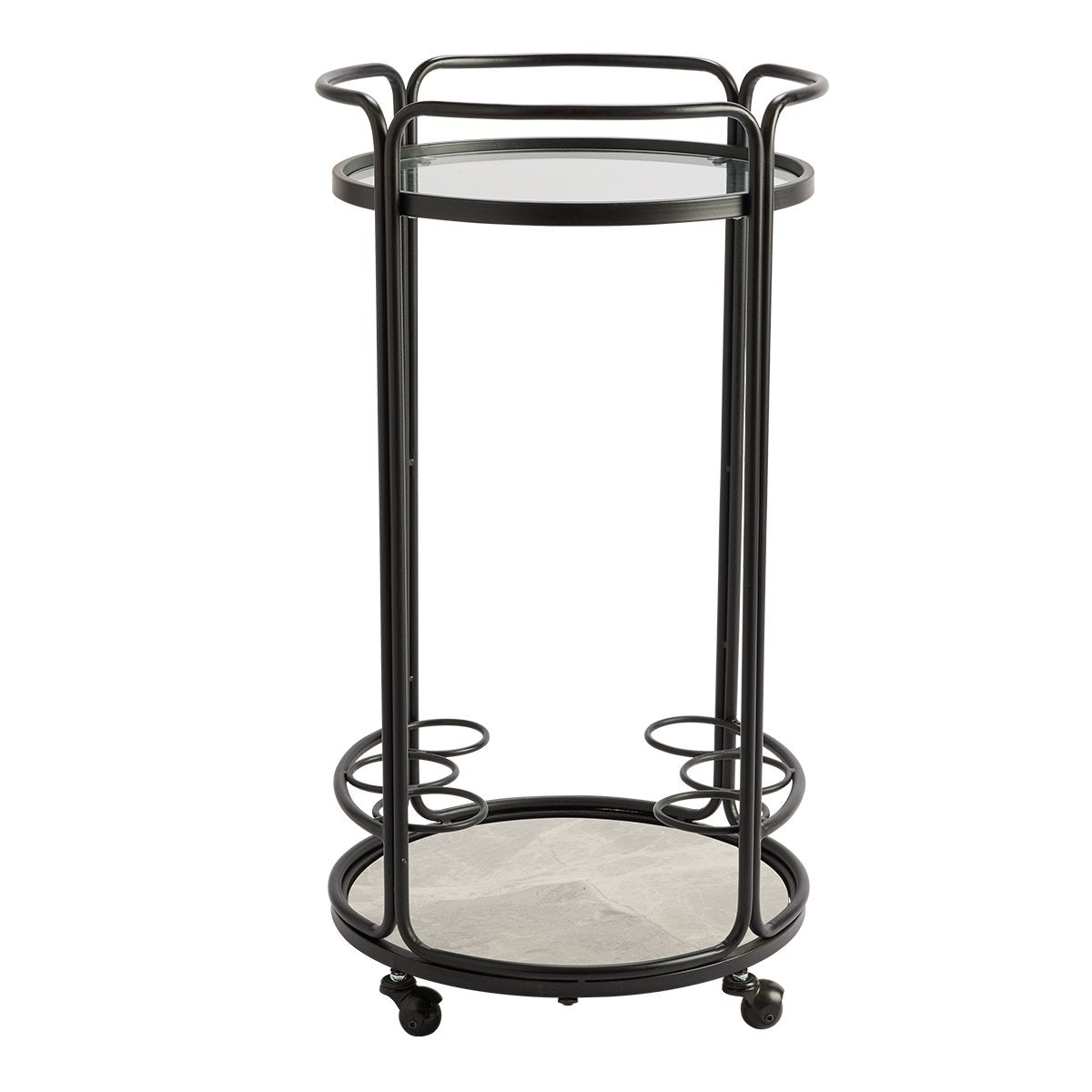 Wentworth Round Bar Cart - Black