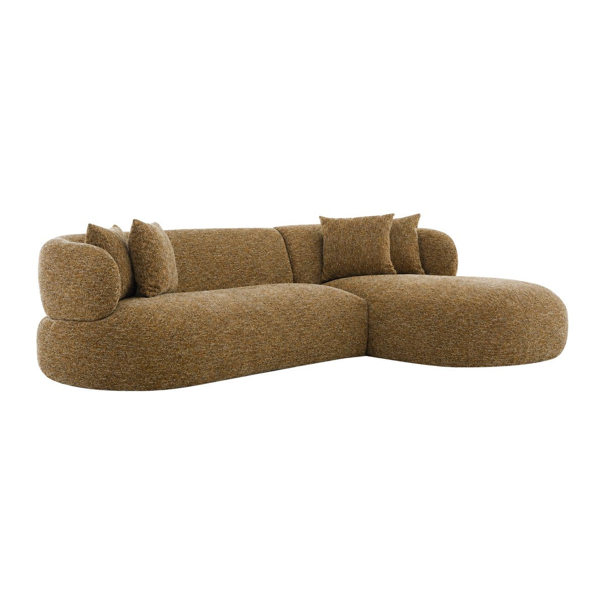 Greenwich Modular 3 Seater Sofa w Right Chaise - Chestnut