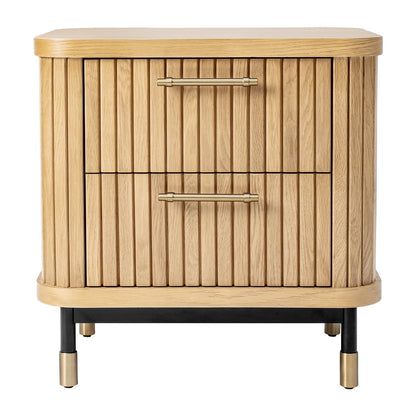 Sophia Oak Bedside Table - Natural
