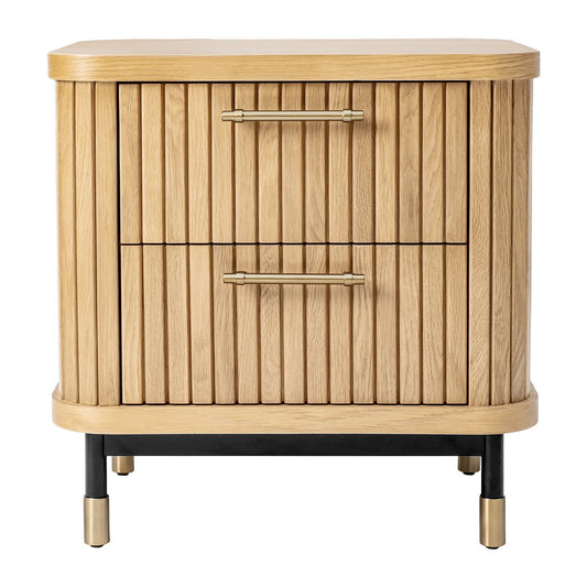 Sophia Oak Bedside Table - Natural